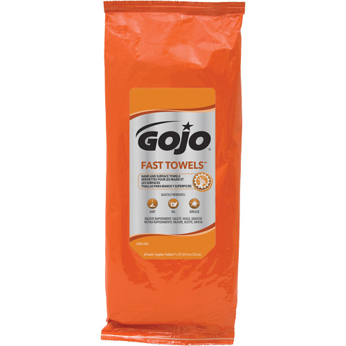 Serviettes nettoyantes Fast Wipes, 60 lingettes, 10" x 9" Oxymax Inc