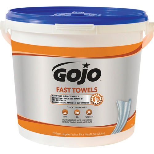 Fast Wipes&reg; Hand Cleaning Towels, 225 Wipes, 10" x 9" Oxymax Inc