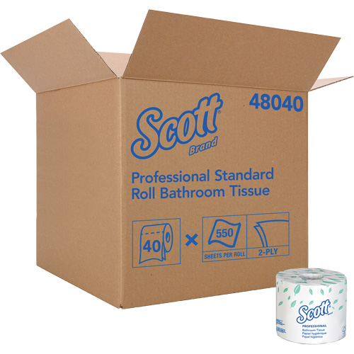 Papier hygi&eacute;nique Scott, 2 Pli, 550 Feuilles/Rouleu, Blanc Oxymax Inc