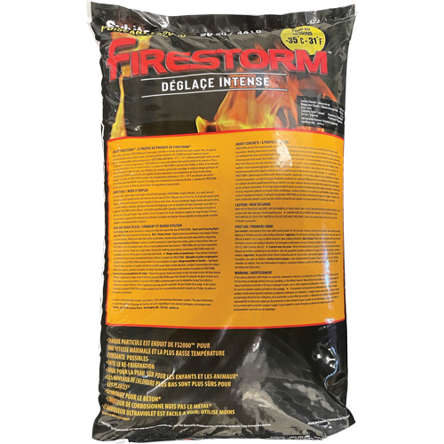 Firestorm Intense Ice Melters, Bag, 44 lbs. (20 kg), -35°C (-31°F) Melting Point Oxymax Inc