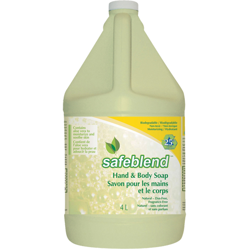 Savon pour les mains et le corps, Liquide, 4 L, Sans parfum Oxymax Inc