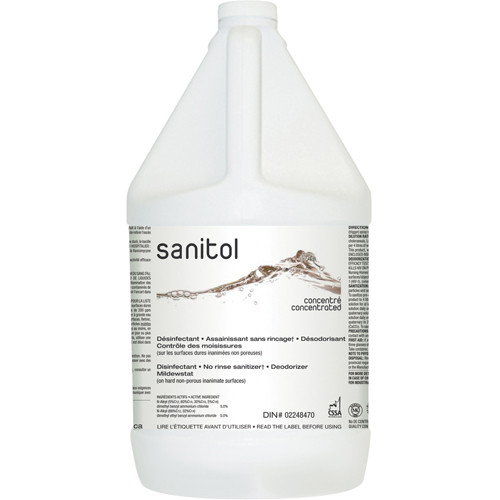 Assainissant & d&eacute;sodorisant Sanitol super concentr&eacute;, 4 L, Cruche Oxymax Inc
