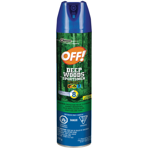 Insectifuge pour sportifs Off! R&eacute;gions sauvages, DEET &agrave; 30 %, A&eacute;rosol, 230 g Oxymax Inc