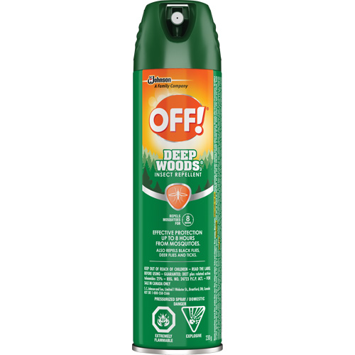 OFF! Deep Woods&reg; Insect Repellent, 25% DEET, Aerosol, 230 g Oxymax Inc