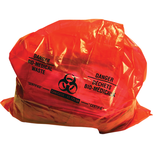 Sure-Guard Bio-Medical Waste Liners, Bio-Hazard, 38" L x 30" W, 2 mil Oxymax Inc