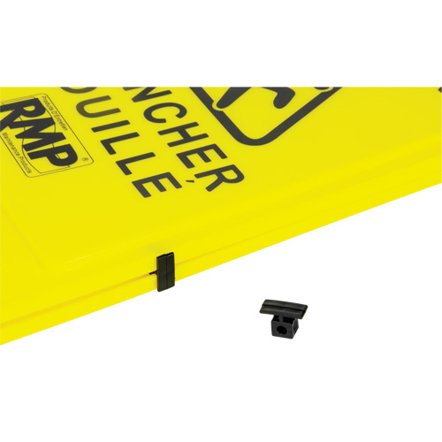 Panneau d'avertissement "Plancher mouill&eacute;", Bilingue avec pictogramme Oxymax Inc