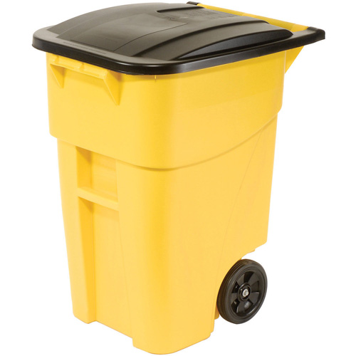 BRUTE&reg; Roll-Out Container, Curbside, Plastic, 50 US gal. Oxymax Inc