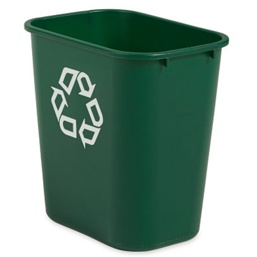 Medium Recycling Wastebasket, Deskside, Plastic, 28 US Qt. Oxymax Inc