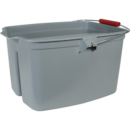 Double Utility Pail, 5 US Gal. (20 qt.) Capacity, Grey Oxymax Inc