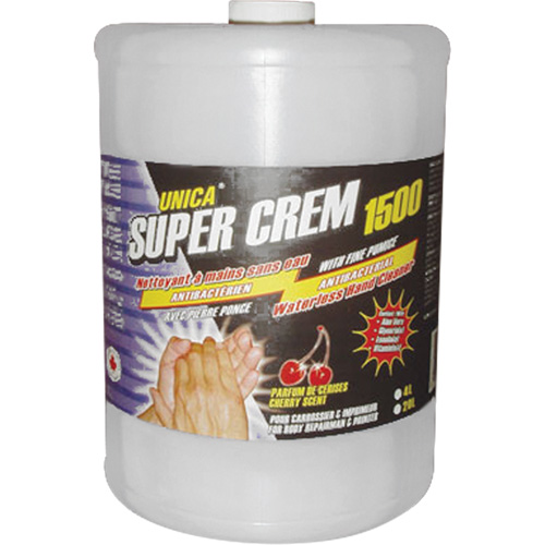 Super 1500 Waterless Hand Cleaner, Pumice, 4 L, Jug, Cherry Oxymax Inc
