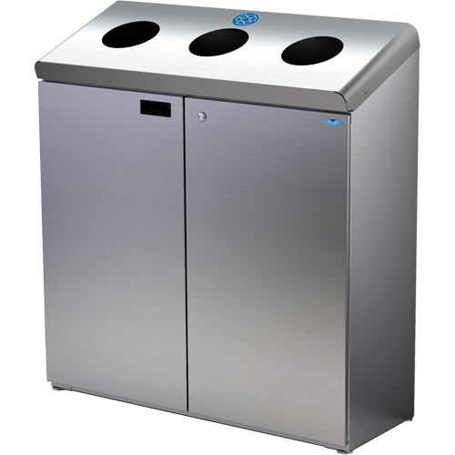 Station de recyclage au sol, Vrac, Acier inoxydable, 42 gal. Oxymax Inc