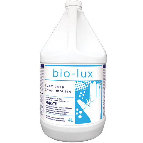 Savon antimicrobien Bio-Lux, Mousse, 4 L, Sans parfum Oxymax Inc
