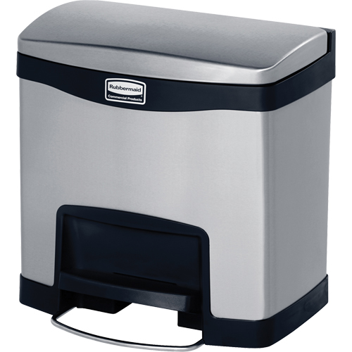 Contenant &agrave; d&eacute;chets Slim Jim , Acier inoxydable, Capacit&eacute; 4 gal. US Oxymax Inc