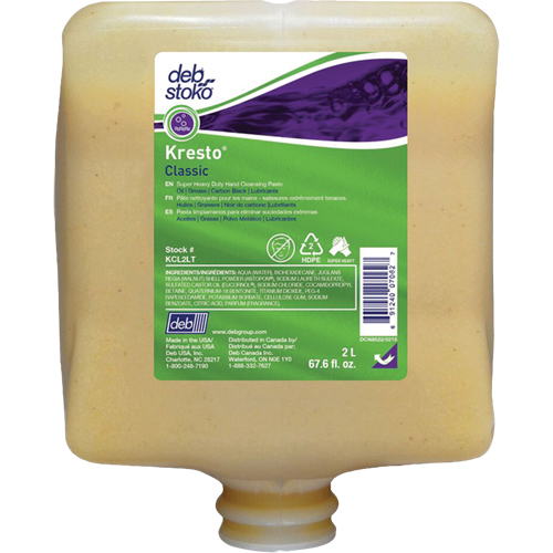 Nettoyant extra puissant pour les mains Kresto Classic, Pierre ponce, 2 L, Recharge, Parfum&eacute; Oxymax Inc