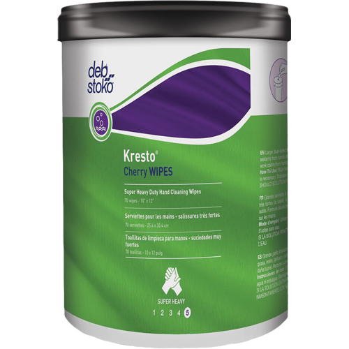 Kresto&reg; Cherry Wipes, 70 Wipes, 10" x 12" Oxymax Inc