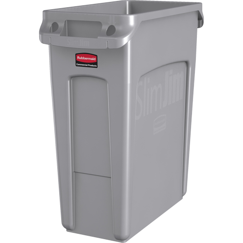 Slim Jim&reg; Vented Containers, Deskside, Polyethylene, 16 US gal. Oxymax Inc