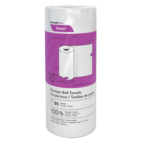 Rouleau d'essuie-tout de cuisine Pro Select, 2 Pli, 85 Feuilles/rouleau, 8" la, 11" lo Oxymax Inc