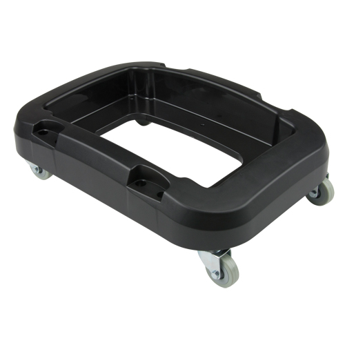Recycling & Waste Receptacle Dolly, Polypropylene, Black, Fits: 17-1/4" x 12-1/2" Oxymax Inc