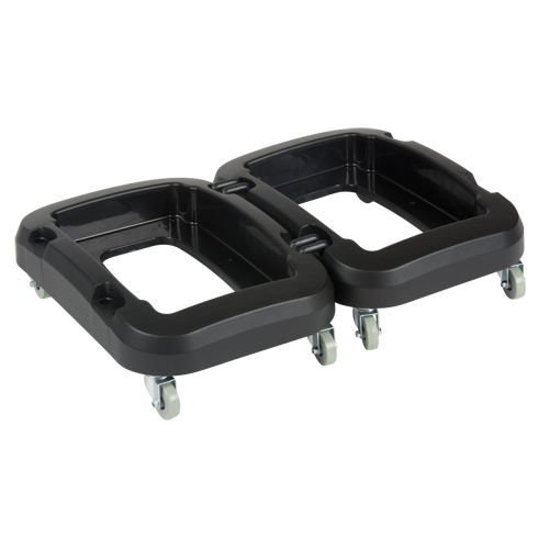 Recycling & Waste Receptacle Dolly, Polypropylene, Black, Fits: 17-1/4" x 12-1/2" Oxymax Inc