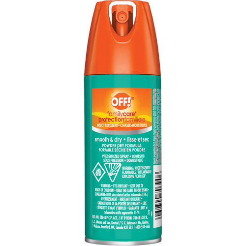 Insectifuge Off! Family Care, DEET &agrave; 15 %, A&eacute;rosol, 2,5 oz. Oxymax Inc