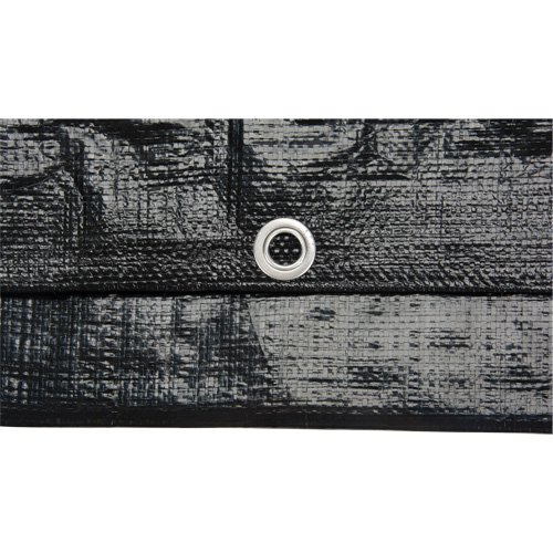 B&acirc;che, Usage industriel l&eacute;ger, Noir, 6' x 8' x 8 mils Oxymax Inc