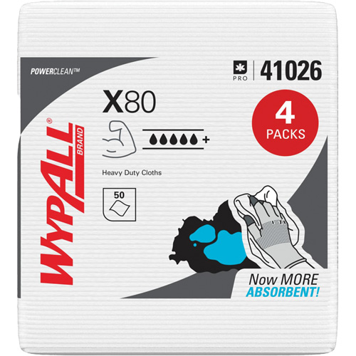 Essuie-tout X80, Robuste, 12-1/2" lo x 12" la Oxymax Inc