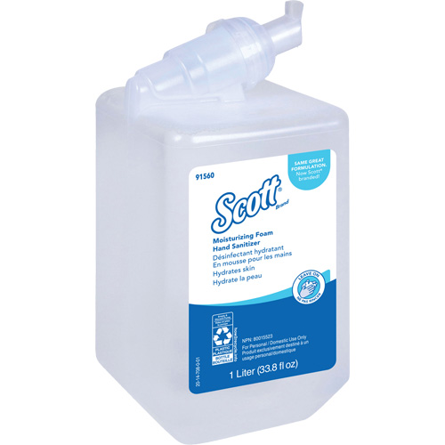Scott&reg; Pro Moisturizing Foam Hand Sanitizer, 1000 ml, Cartridge Refill, 62% Alcohol Oxymax Inc