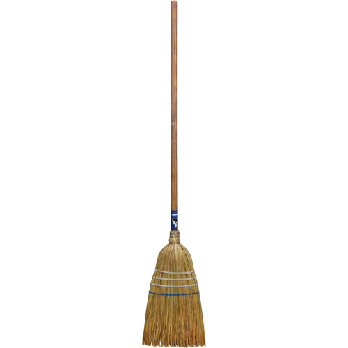 Industrial Corn Broom, 3-String, Wood Handle Oxymax Inc