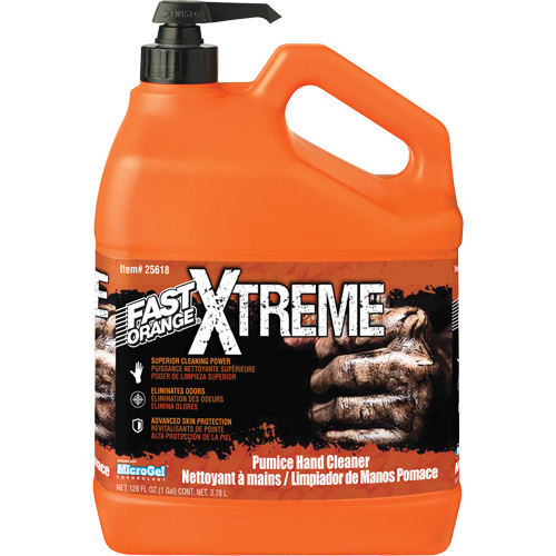 Nettoyant professionnel pour les mains Xtreme, Pierre ponce, 3,78 L, Bouteille &agrave; pompe, Orange Oxymax Inc