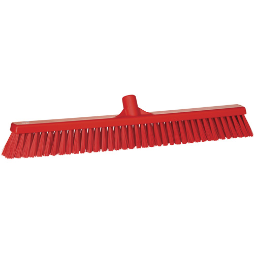 Balai-brosse &agrave; soies combin&eacute;es, Crins Cors&eacute;/Fin, 24-1/2", Polyester, Rouge Oxymax Inc