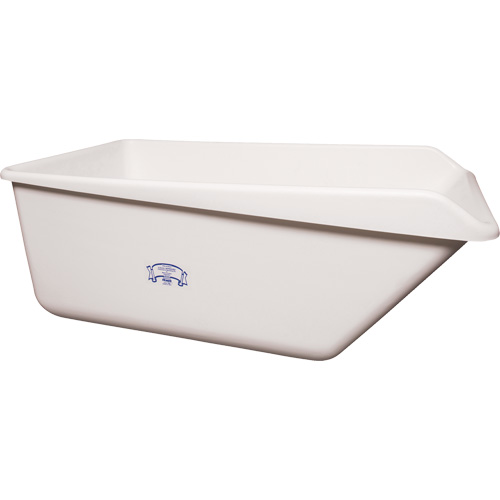 Bac de rangement avec rebord inclin&eacute;, Plastique, Blanc Oxymax Inc