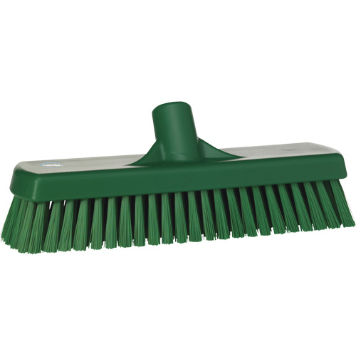 Brosse &agrave; r&eacute;curer pour planchers et murs, Crins Ferme, 12", Polyester, Vert Oxymax Inc