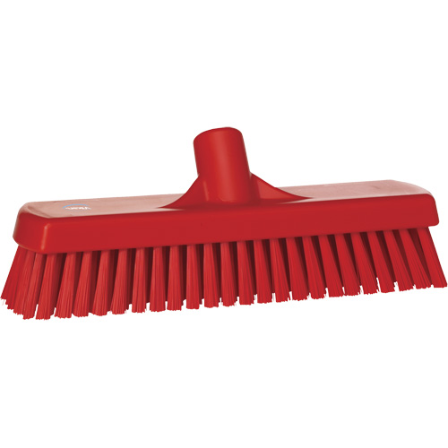 Brosse &agrave; r&eacute;curer pour planchers et murs, Crins Ferme, 12", Polyester, Rouge Oxymax Inc