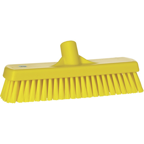 Deck & Wall Scrub Brush, Stiff Bristles, 12", Polyester, Yellow Oxymax Inc