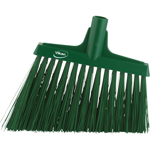 Angle Broom Head, X-Coarse Bristles, 12", Polyester, Green Oxymax Inc