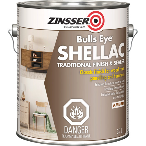Zinsser&reg; Bulls Eye&reg; Shellac Sealer, Amber, 3.7 L Oxymax Inc