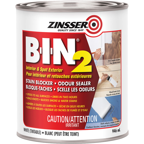 Appr&ecirc;t B-I-N 2, Blanc, Tr&egrave;s mat, 946 ml, Canette Oxymax Inc