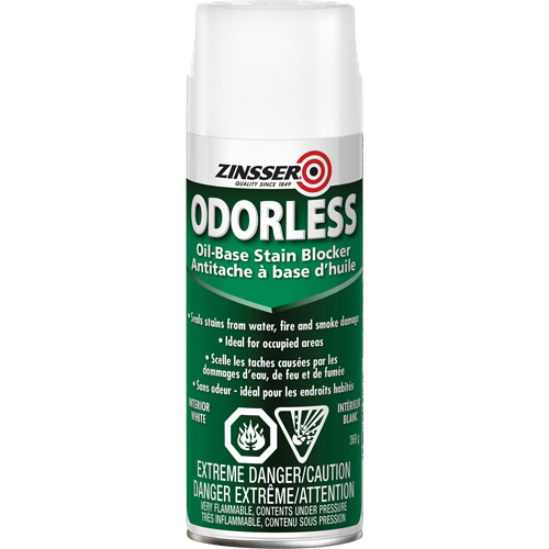 Odourless Oil-Base Stain Blocking Primer, White, Very Flat, Aerosol Can Oxymax Inc