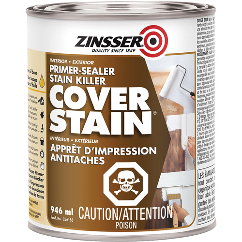 Cover Stain&reg; Oil-Base Primer Sealer, 946 ml, Can, White Oxymax Inc
