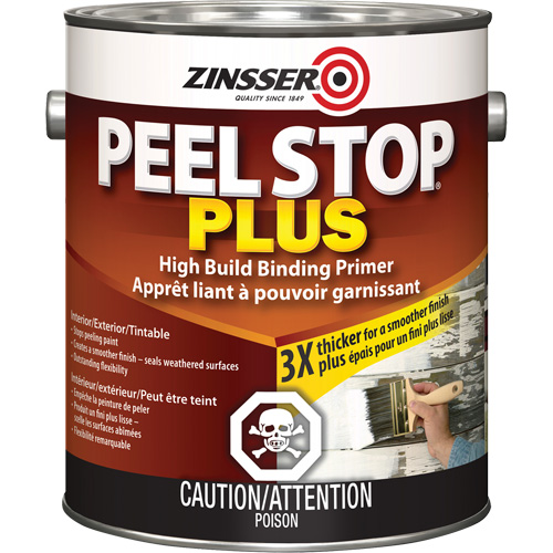 Peel Stop&reg; Plus High Build Binding Primer, 3.78 L, Gallon, White Oxymax Inc