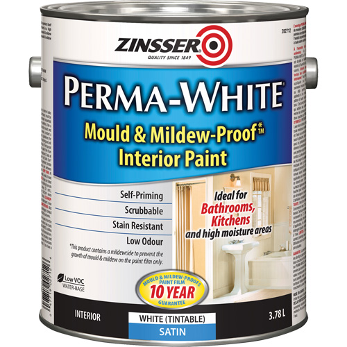 Peinture int&eacute;rieure Mold & Mildew-Proof Perma-White, 3,78 L, Gallon, Blanc Oxymax Inc