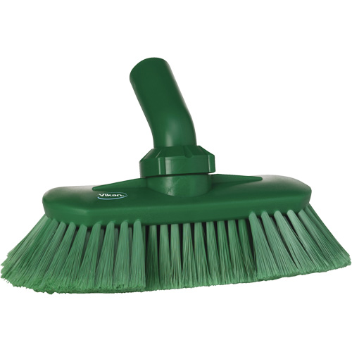 Brosse de lavage aliment&eacute;e en eau et &agrave; angle r&eacute;glable, Soies Doux, Longueur de 9-1/4", Vert Oxymax Inc