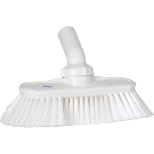 Angle-Adjustable Water-Fed Washing Brush, Soft Bristles, 9-1/4" Long, White Oxymax Inc