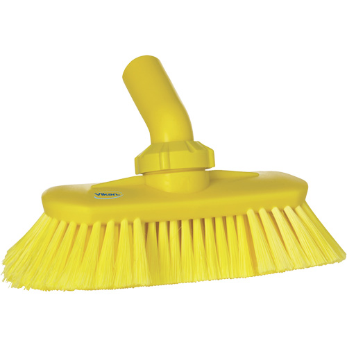 Brosse de lavage aliment&eacute;e en eau et &agrave; angle r&eacute;glable, Soies Doux, Longueur de 9-1/4", Jaune Oxymax Inc