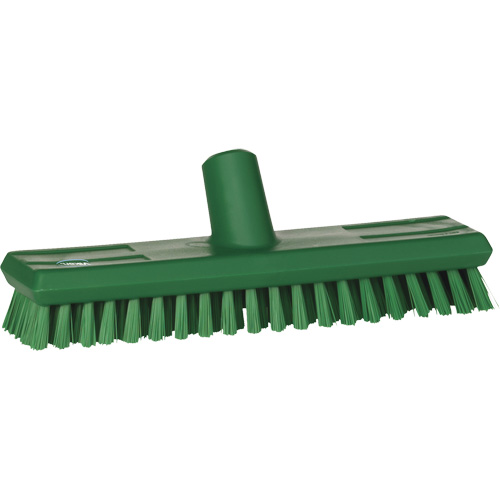 Water-Fed Deck Scrub Brush, X-Coarse Bristles, 10-3/4", Polyester, Green Oxymax Inc