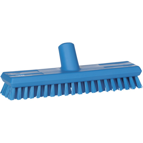 Brosse lave-pont aliment&eacute;e en eau, Crins Extra-ferme, 10-3/4", Polyester, Bleu Oxymax Inc