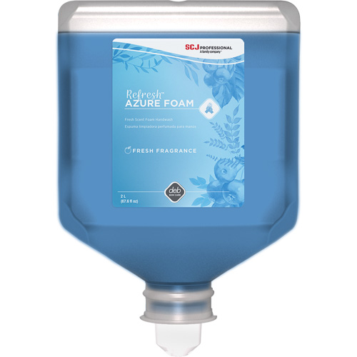 Savon &agrave; mains Refresh Azure, Mousse, 2 L, Parfum&eacute; Oxymax Inc