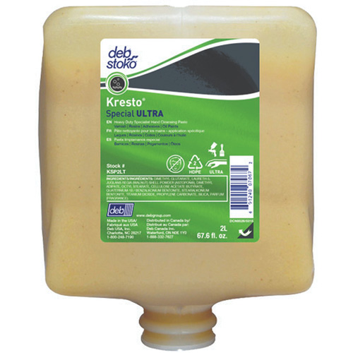 Recharge de nettoyant pour les mains Kresto Special Ultra, P&acirc;te, 2 L, Cartouche en plastique, Fraîcheur Oxymax Inc