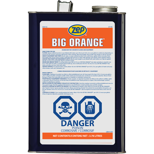 Big Orange Citrus Industrial Degreaser, 3.78 L Oxymax Inc