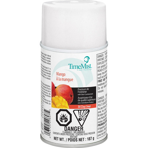 Purificateur dair industriel TimeMist, Mangue, Canette a&eacute;rosol/Cartouche Oxymax Inc